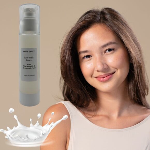 Rice Milk Toner with Niacinamide & Hyaluronic Acid for Face, Alcohol-Free, - Picture 3 of 6